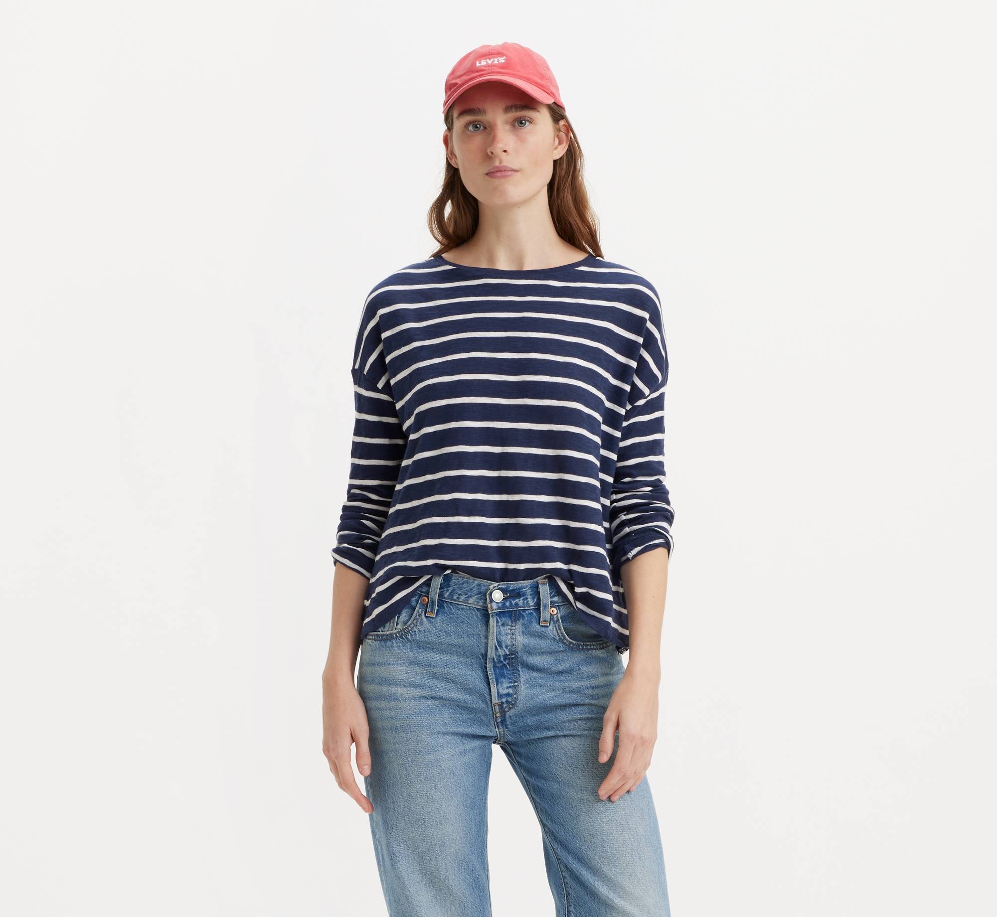 levis margot long sleeve saint stripe naval academy levis margot long sleeve saint stripe naval academy